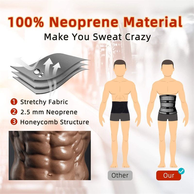 Mens Body Shaper Vest Waist Trainer Slimming Workout Under Shirt