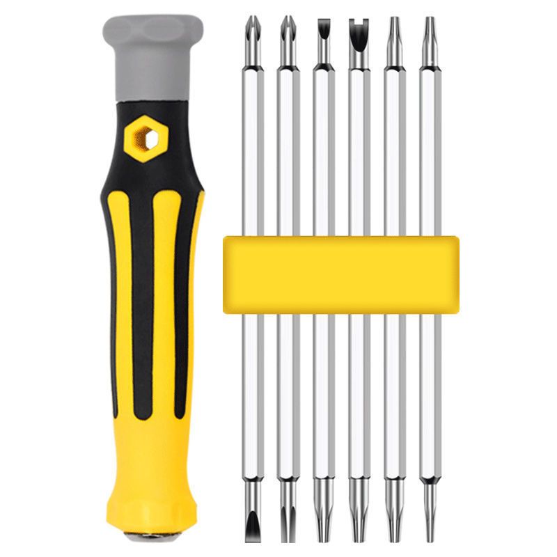 6piece Set Tamper-Proof Magnetic Screwdriver Bit Hex Torx Screwdriver Head Flat Hand Tool Safety