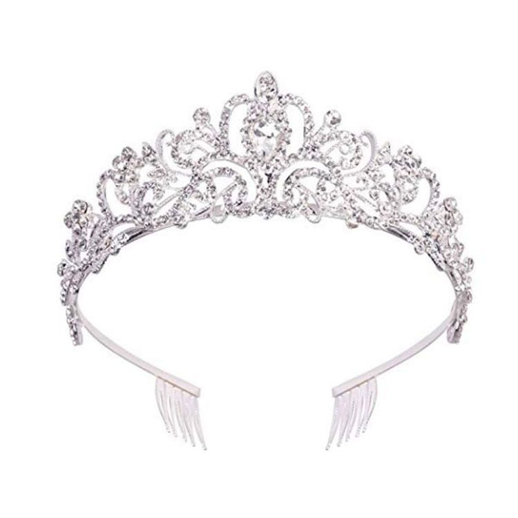 Bridal Tiara Hair Crown Wedding Hair Accessories For Women Silver Color Crown For Bridal Crowns And Tiara Women Accessories Gift