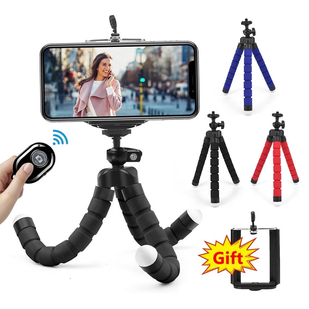 Mini Flexible Sponge Octopus Tripod for iPhone Samsung Xiaomi Huawei Mobile Phone Smartphone Tripod