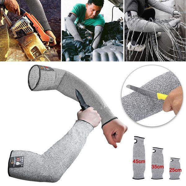 1 Pair New Safety Arm Sleeve Anti Cut Puncture Proof Guard Bracers Protector Sport Drive Work Arm Anti-cut Protective Safety Glove