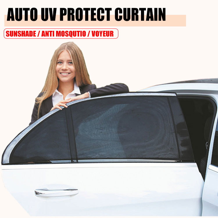 2pcs/set Car Styling Accessories Sun Shade Auto UV Protect Curtain Side Window Sunshade Anti Mosqutio Voyeur MeshWindow Films