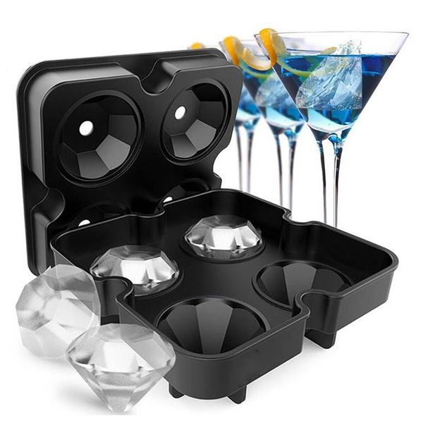 DIY Creative Diamond Shape Ice Cube Maker DIY Ice Cube Tray Chocolate Mold Home Bar Party Cool Whiskey Wine Ice Cream Tool