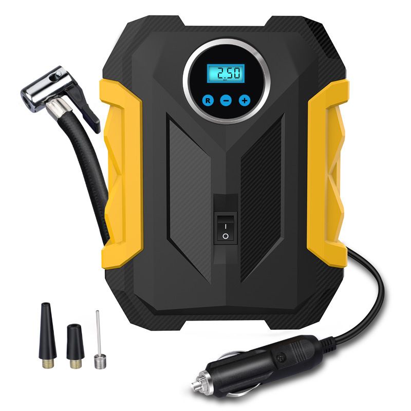 Intelligent digital display vehicle tire on-board inflation pump 12V portable mini inflation pump vehicle inflation pump