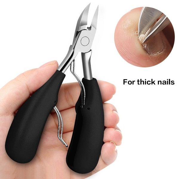 New Rubber Handle Spring Stainless Steel Nail Art Cuticle Care Cutter Nippers Clipper Manicure Salon Tool