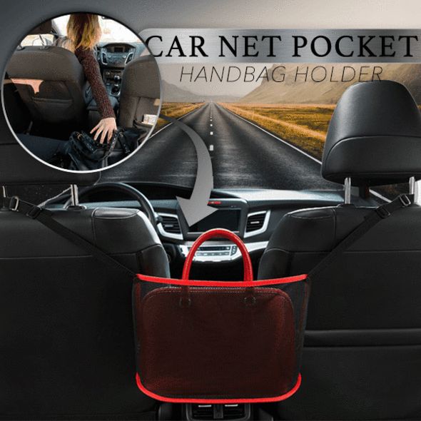 Car Net Pocket Handbag Holder Car Seat Storage Between Seat Storage Pet Net Barrier Dog Net Barrier Auto Interior Accessories