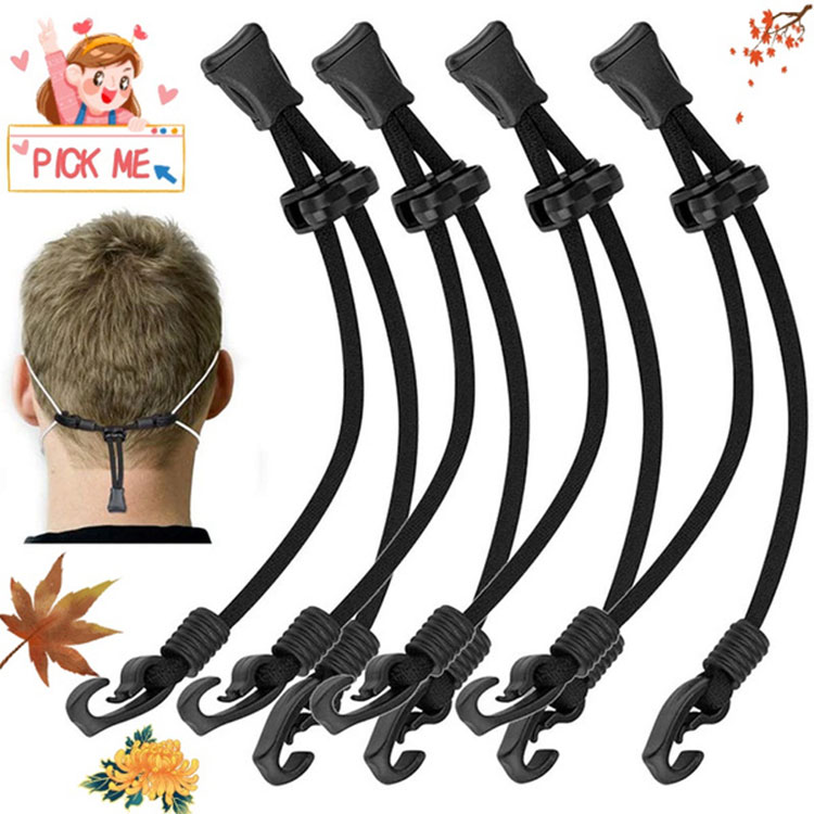 Mask Extender Anti-tight Earmuff Bracket Mask Ear Line Extender Adjustment Buckle Black Plus Dust Mask