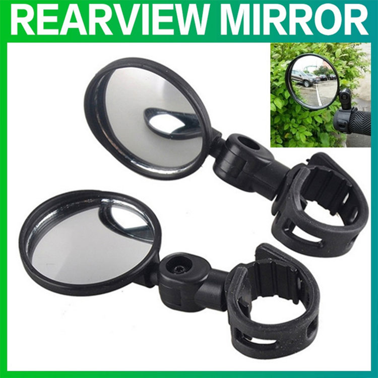 5cm/8cm High Definition Bicycle Rearview Handlebar Mirrors Cycling Rear View MTB Bike Silicone Handle Round Rearview Mirror