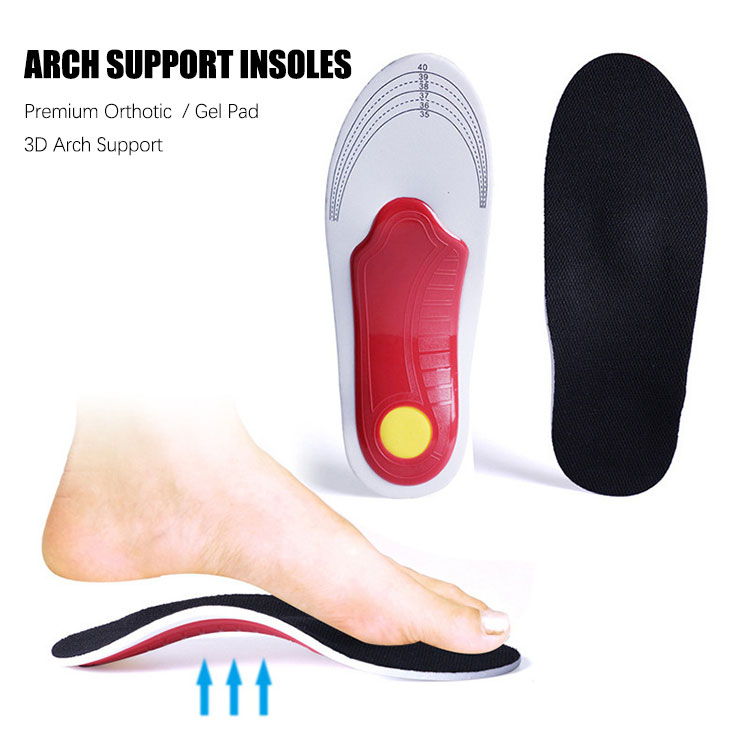 Premium Orthotic High Arch Support Insoles Gel Pad 3D Arch Support Flat Feet For Women / Men orthopedic Foot pain