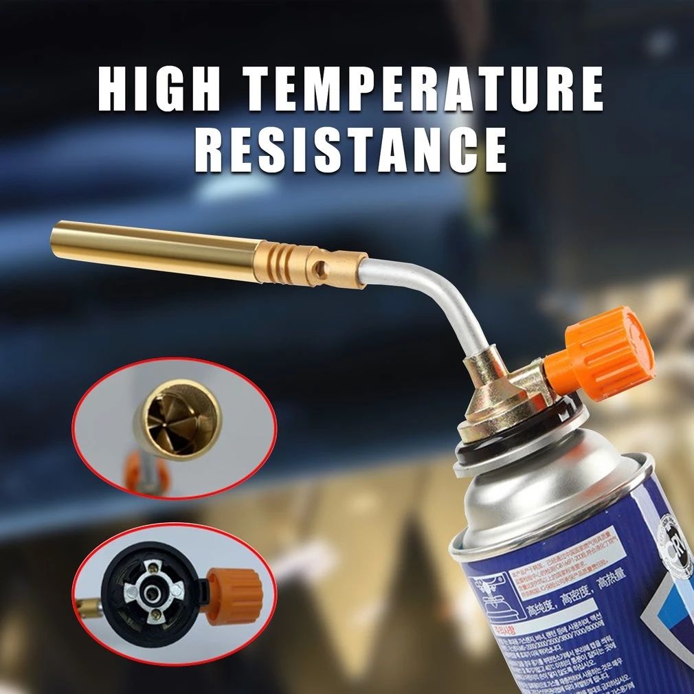 Portable Butane Burner Welding Gas Torch Flame Gun Brazing Flamethrower Outdoor Camping BBQ Soldering Heat Gun Welding Equipment