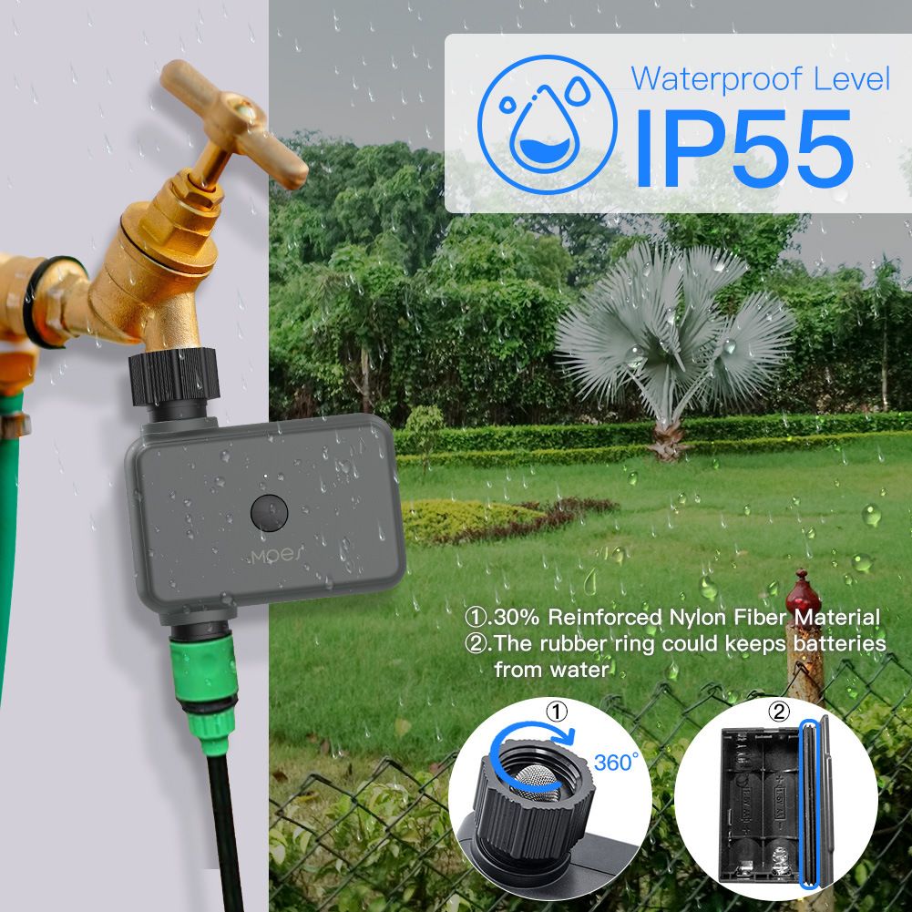 Smart Garden Watering Timer Smart Automatic Irrigation Controller Water Valve work with wifi Bluetooth gateway