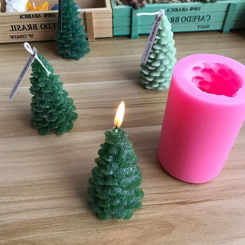 Christmas Tree Silicone Cake Mold Christmas Decoration Bakeware Tools Cupcake Candle Mold DIY Baking Mould Hot Selling