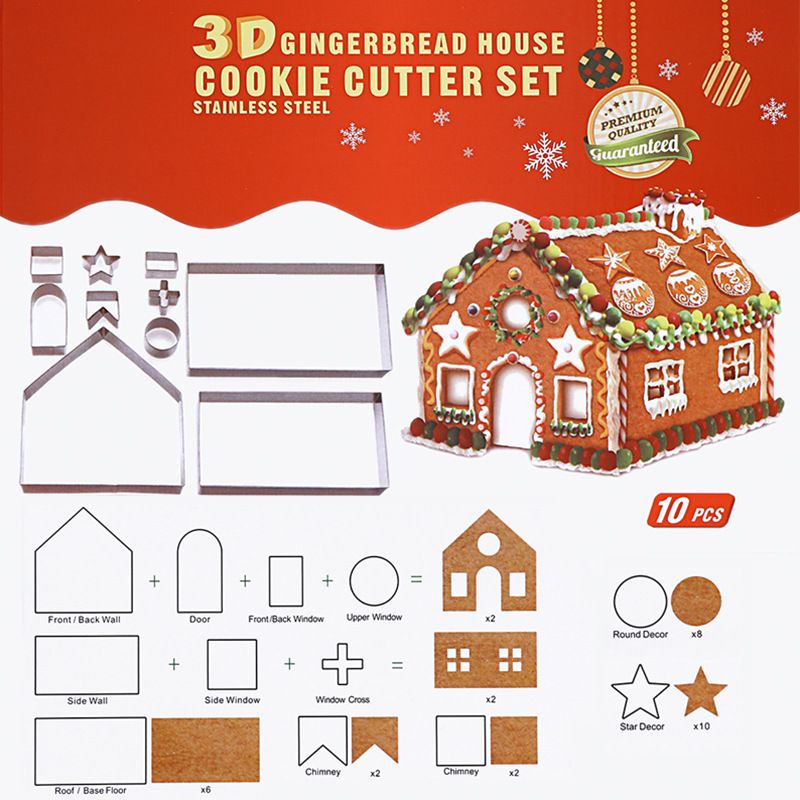 Christmas Cookie Cutter Gingerbread Xmas Tree Mold Christmas Cake Decoration Tool Navidad Gift DIY Baking Biscuit Mould