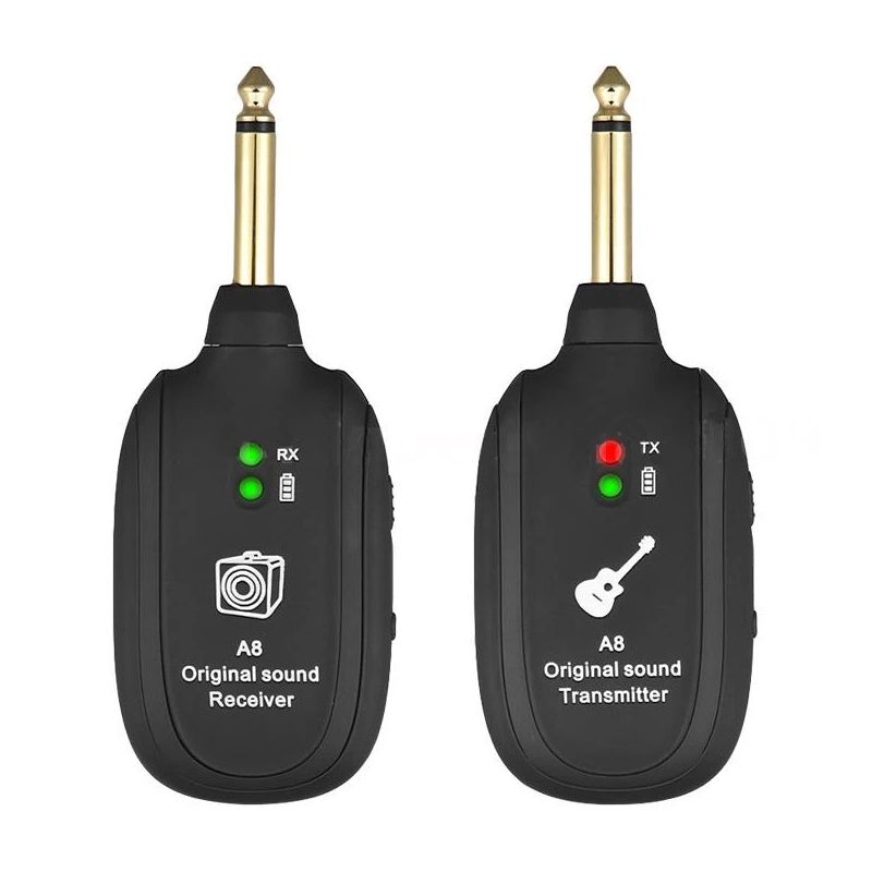 Guitar Wireless System Transmitter Receiver Built-in Rechargeable wireless guitar transmitter