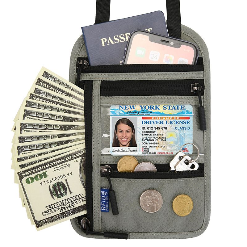 1/2/3PCS Travel Passport Storage Bag ID Credit Card Passport Holder Document Organizer Shoulder Card Bag Neck Hanging Bag for Men Women