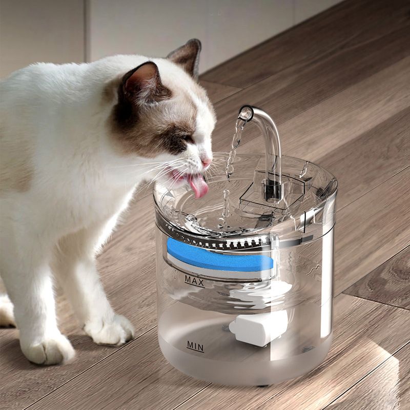  2L Cat Water Fountain Filter Automatic Sensor Drinker For Cats Feeder Pet Water Dispenser Auto Drinking Fountain For Cats