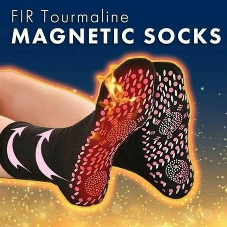 Tourmaline Magnetic Socks Self Heating Therapy Magnetic Socks Unisex, Heated Socks, Self Heating Socks, Tourmaline Self-Heating Magnetic Socks, Massage Socks for Men and Women, Foot Warmer Socks, Great for Outdoor Mountaineering, Skiing, Fishing