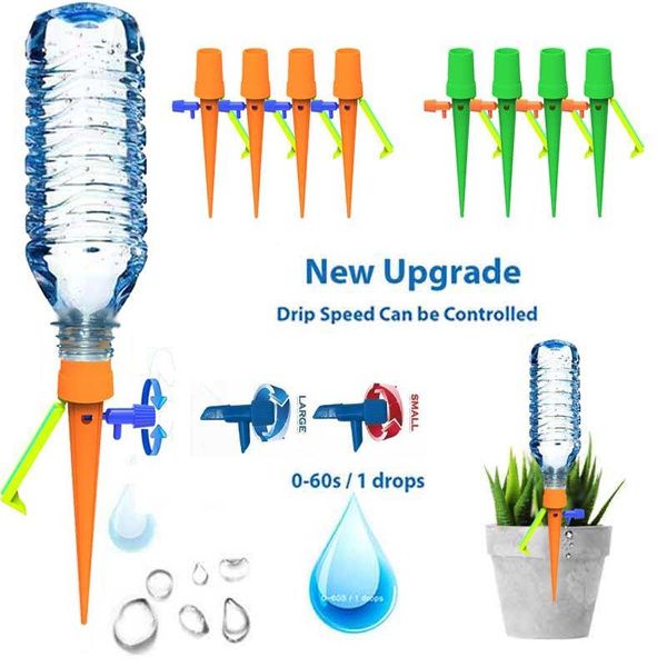 Automatic Watering Irrigation Spike Garden Plant Flower Bracket Drip Sprinkler Water Droplet Care Your Indoor & Outdoor Home Office Plants 4 / 8 /12 Pcs