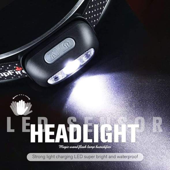 Mini Rechargeable Headlamp Body Motion Sensor Headlight Camping Flashlight Head Light Torch Lamp With USB