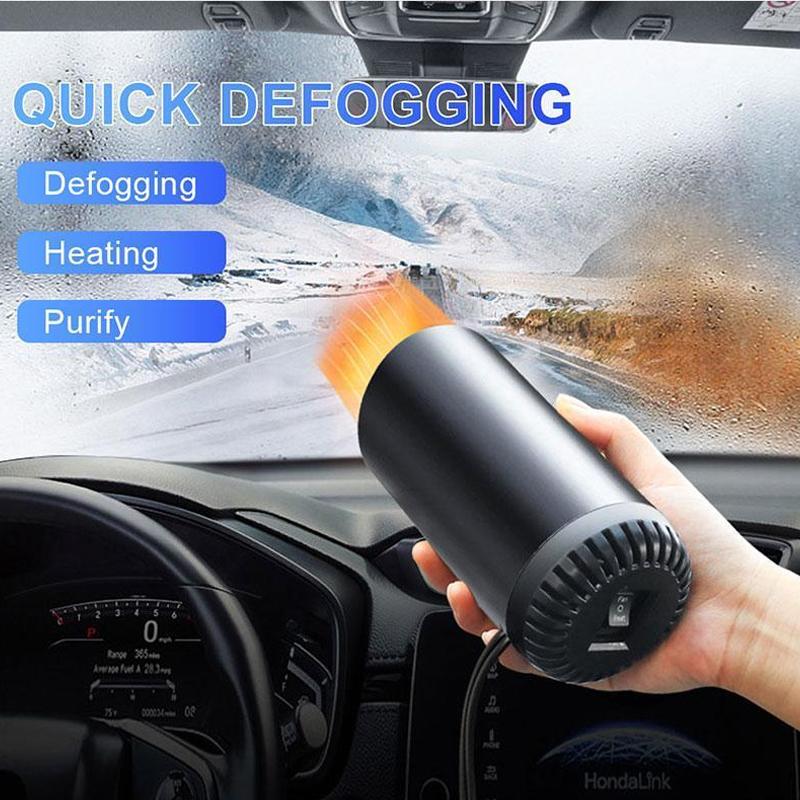 Car Warm Air Blower Heater Purifier Fast Heating Windscreen Windshield Defrost Defogger Demister 12V 150W W/ Holder Bracket