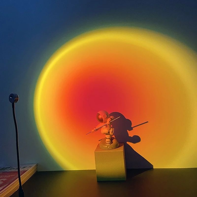 Sunset Lamp USB Night Light Christmas Projector Atmosphere Home Decoration Photography Lighting Coffee Shop Wall For Tiktok Live