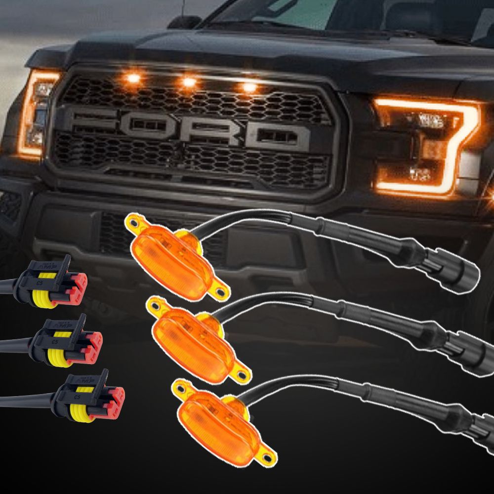  Front Grille Lights Fog Light External White LED Lights 