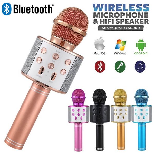 Wireless Bluetooth Speaker Condenser Microphone Karaoke Player Party  KTV Singing  Microphone