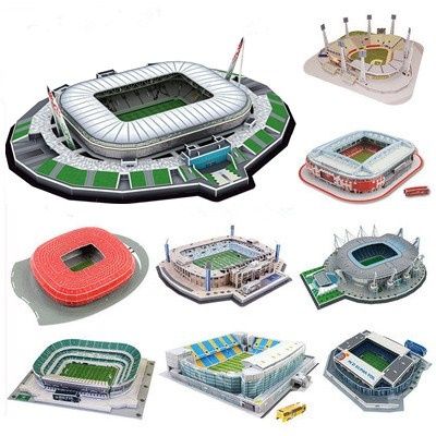 3D Puzzle Model Football Soccer Field Model Souvenirs Paper Jigsaw Model Gift for Fans