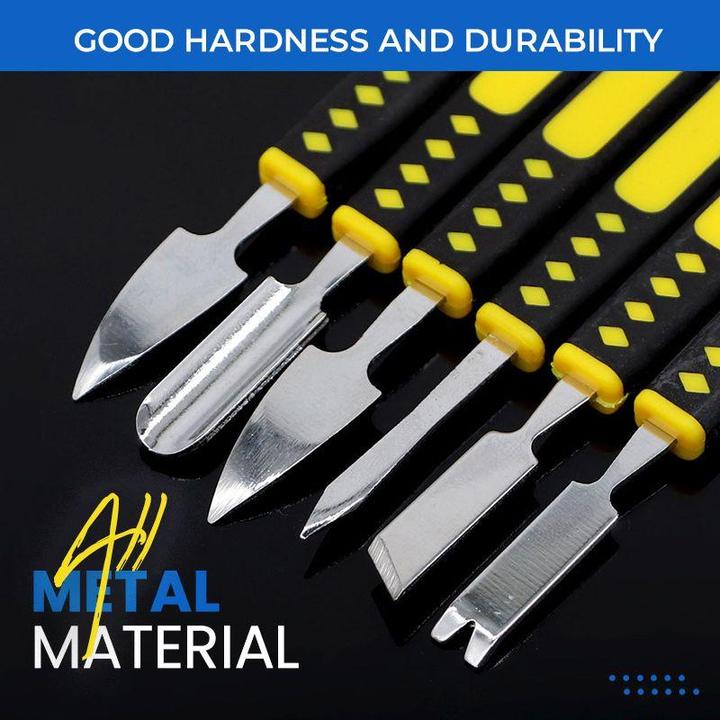 Metal Crowbar 6-Piece Set Small Metal Spudger Pry Opening Repair Tools Kit for Mobile Phone Metal Crowbar Pry Bar Dropshipping