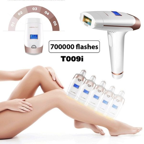 Fashion Cosmetic 3 IN 1 IPL Laser Hair Removal Machine Laser Epilator Hair Removal Permanent Bikini 5 levels Home Electric depilador a laser