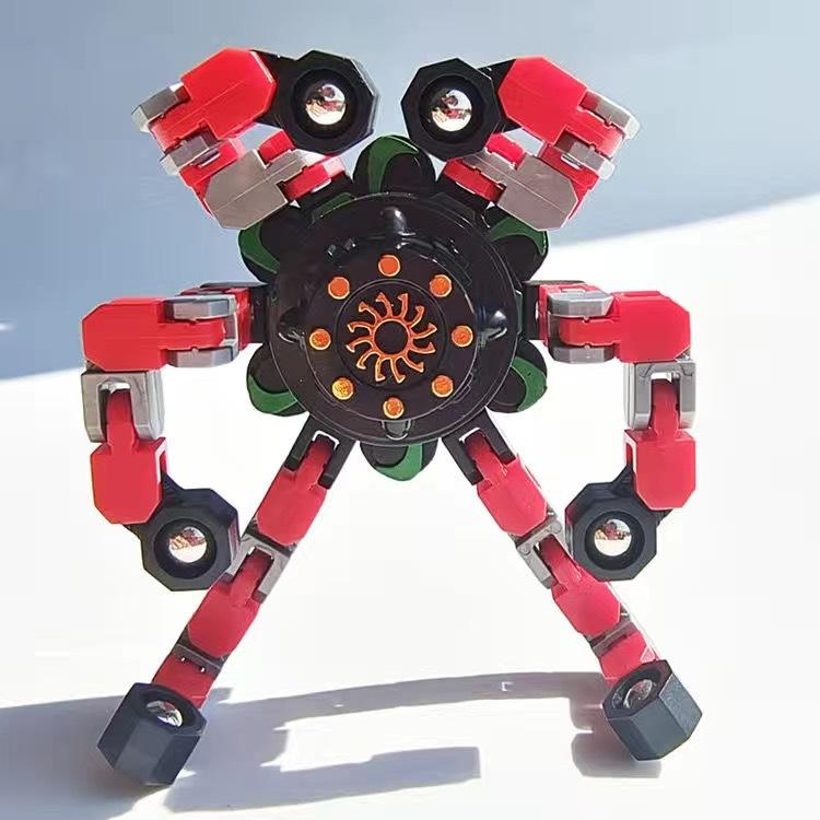 Transformable Fingertip Anxiety Stress Relief Toy for Kids & Adults Fingertip Spinning Chain Decompression Rotating Spinning Top