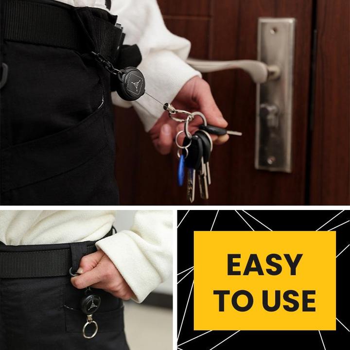 1pcs Elastic Retractable Keychain Resilience Steel Wire Rope Anti-lost telescopic Keys Trinket 1 order
