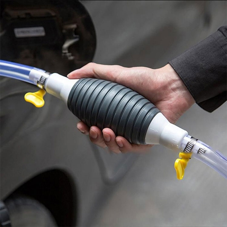 Car Fuel Gas Hand Primer Manual Pump Fuel Line Pump Fuel Pumps Car Tool Transfer Primer for Gas Petrol Diesel Oil Liquid Water with Valve Clips