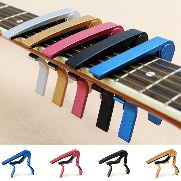 Silver Quick Change Clamp Key Capo For Acoustic / Electric / Classic Guitar