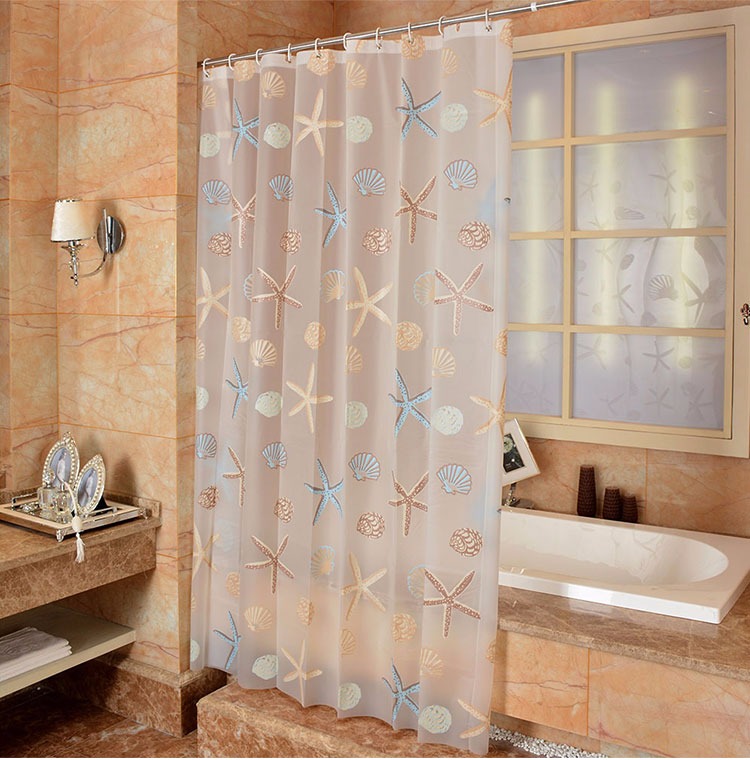Modern Starfish Shower Curtain