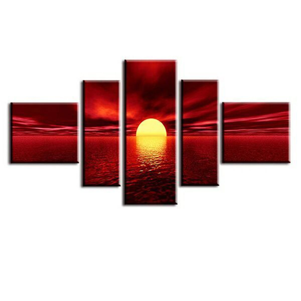 5Pcs Wall Decorative Paintings Canvas Print Art Pictures Frameless Wall Hanging Decorations for Home Office