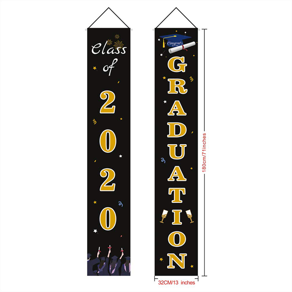 Graduation Banner Graduation Porch Sign Graduation Class of 2021 Banner Hanging Door Decor for Indoor Outdoor Graduation School Party Decorations