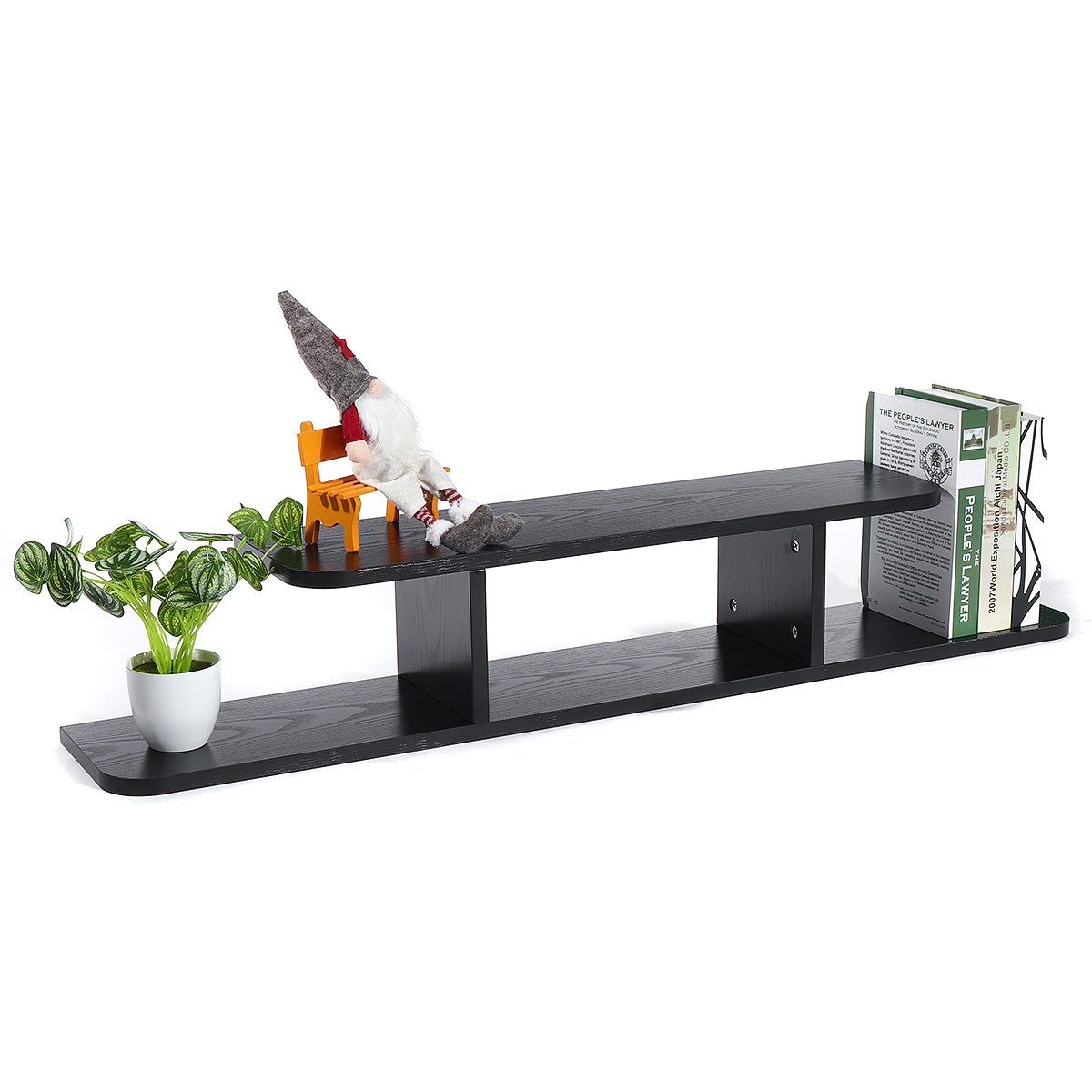 TV Stand Bookshelf Files Books Plant Storage Shelves for Hotel Living Room Bedroom Study Office