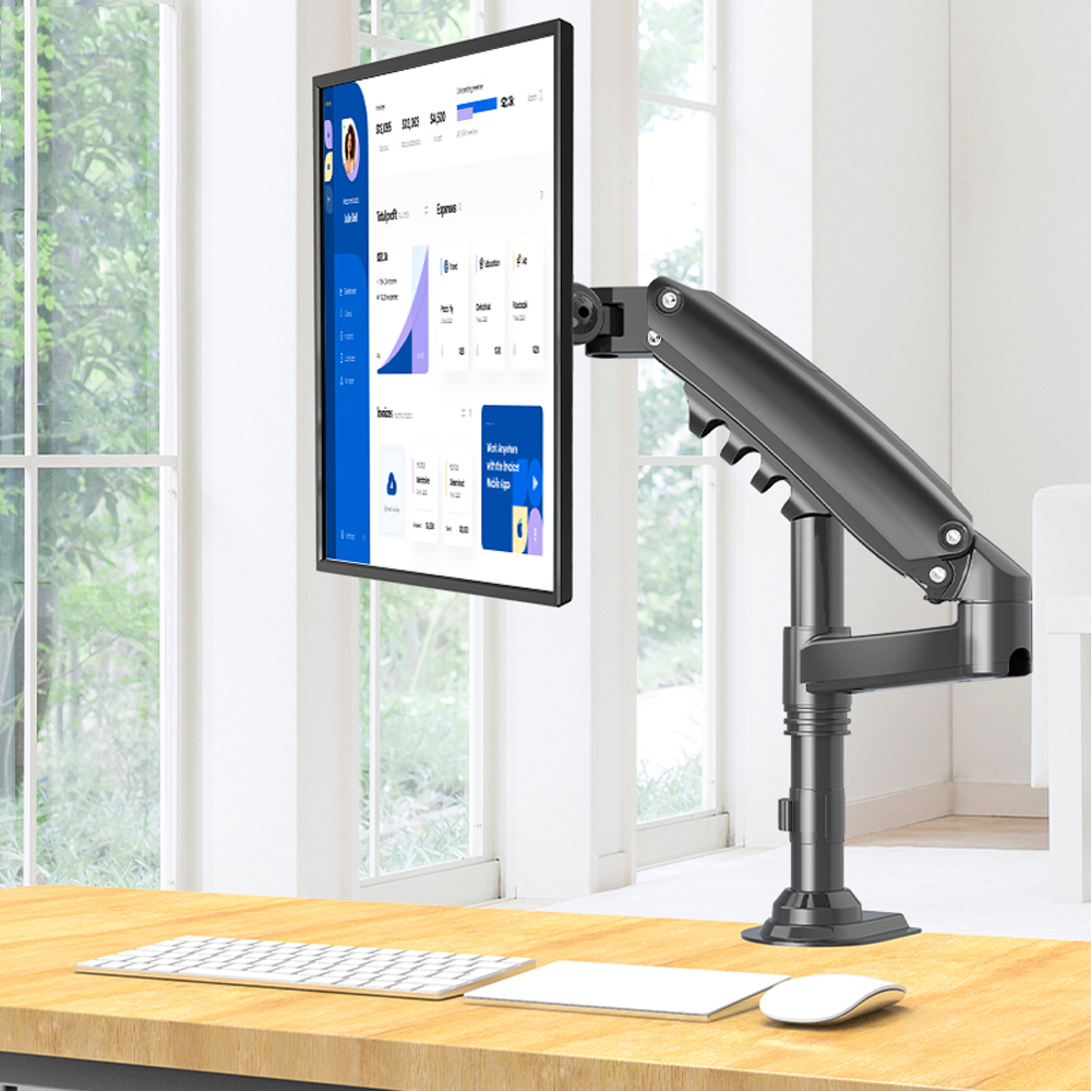 Computer LCD Stand Desktop Air Pressure up and down Rotation Aluminum Alloy Frame 17-27 Inches