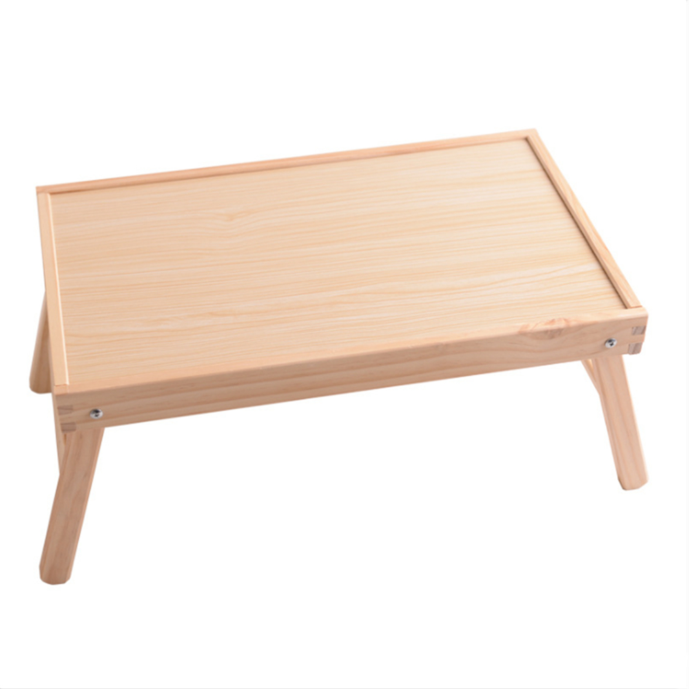 Foldable Wooden Laptop Desk Stand Simple Bedside Table Tray Outdoor Wild Dining Table Home Working Studying Supplies