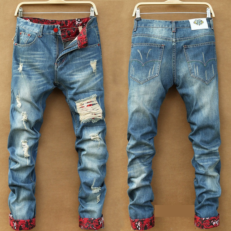 VINTAGE DISTRESSED PLEATED JEANS 732design