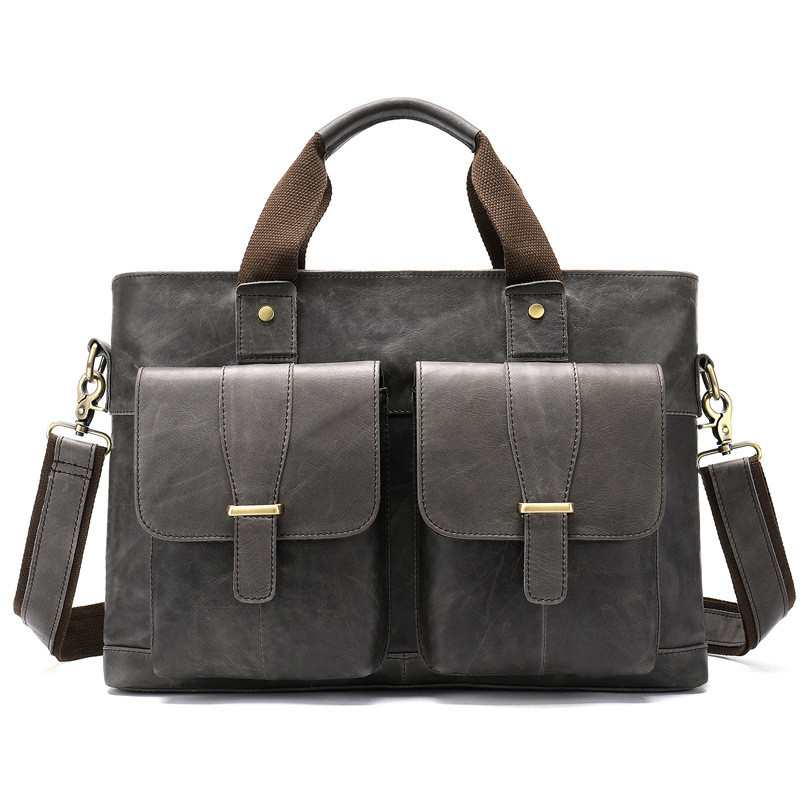 Leather business briefcase