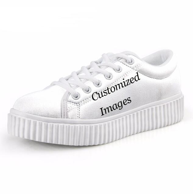 Fashion Custermized Pictures Low Style Creepers Shoes for Women
