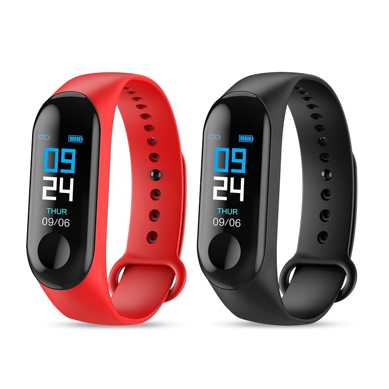Compatible with Apple , Smart Bracelet Heart Rate and Blood Pressure Exercise Meter Step Information Push Smart Reminder Color Bracelet