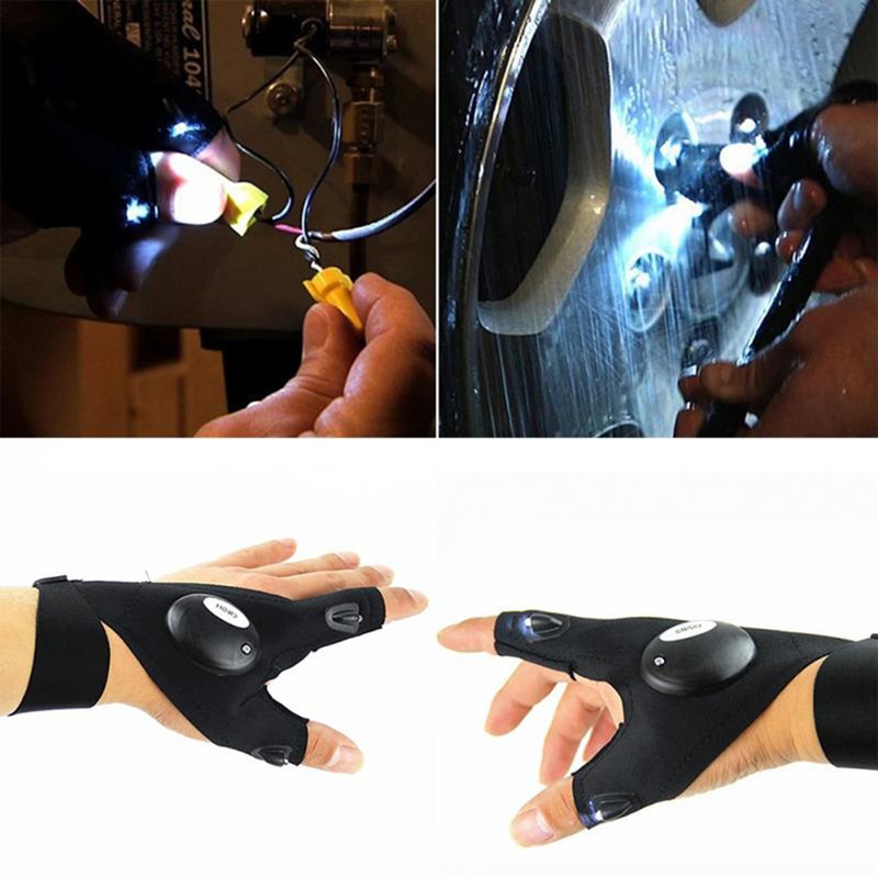 Manufacturers LED Night Fishing Lights gloves Car Repair Lights Gloves