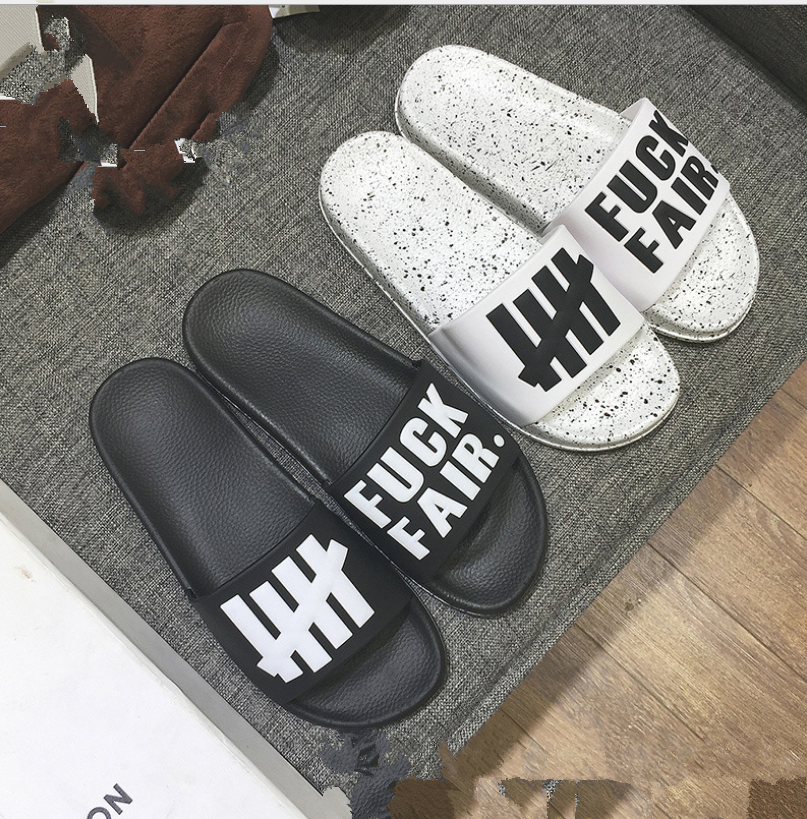 Men's sandals all-match tide brand word man slippers slippers bathroom summer indoor plastic slippers