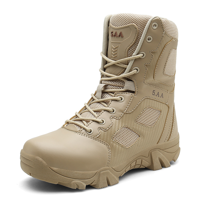 Zipper fastening combat boots