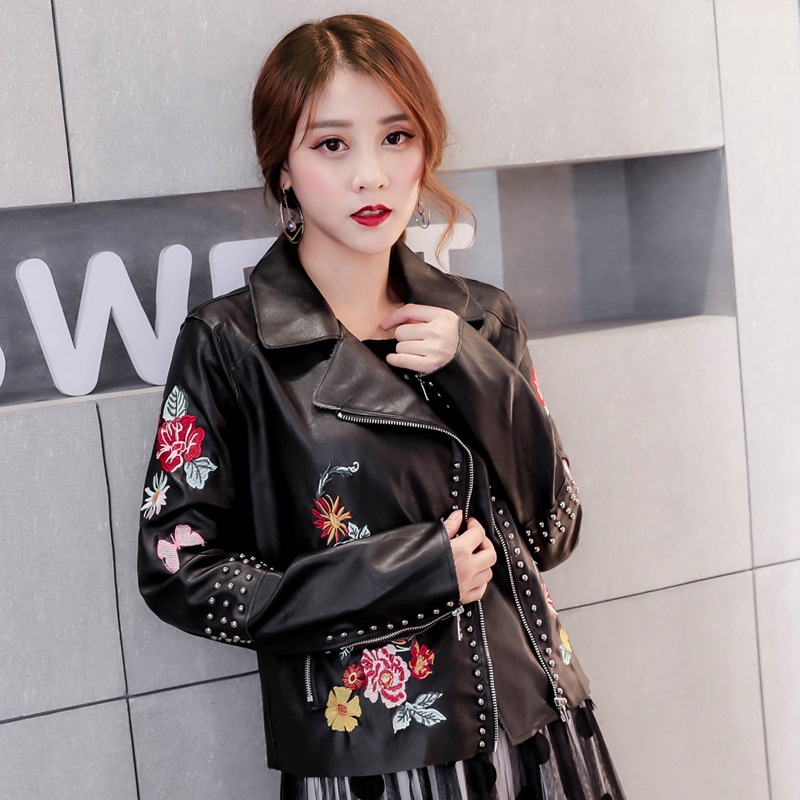 Black Floral Embroidered Jacket