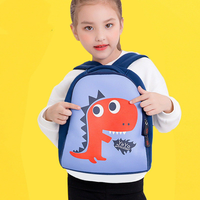 Male and female children's schoolbag kindergarten 1-3 year old backpack diving material new cartoon baby package custom logo