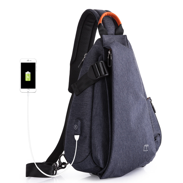 Shoulder bag fashion chest bag men's Oxford diagonal bag tide brand sports bag